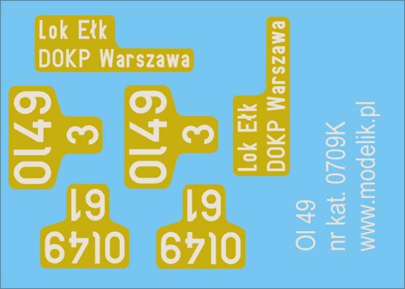 Parní lokomotíva Ol49 - Laserové doplňky + obtisky