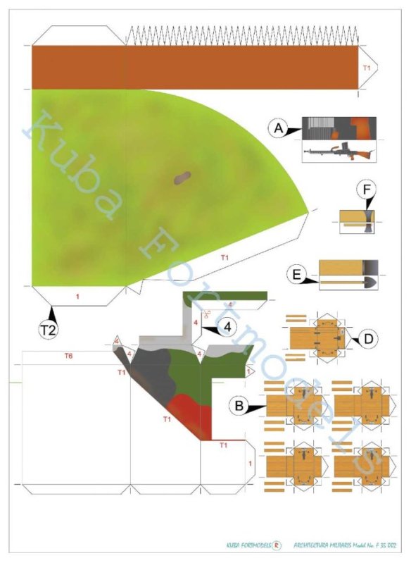 Československé lehké opevnění vzor 37 typ C2 - 1:35