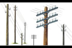 Accessories for dioramas Telegraph poles