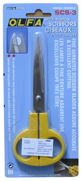 Velké nůžky se zoubky na spodním ostří OLFA - Modelářské doplňky