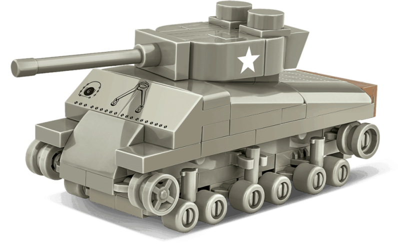 Mini Tanky - Sherman M4A1 WW II - Plastová stavebnice COBI