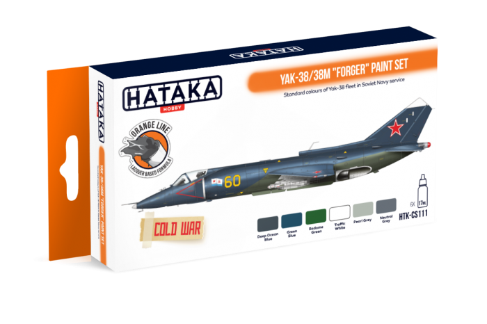 Sada lacquerových barev Hataka Yak-38/38M "Forger" (17 ml, CS111)