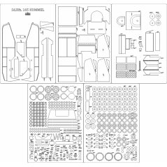 Sd.Kfz. 165 Hummel - Laser accessories - skeleton, details