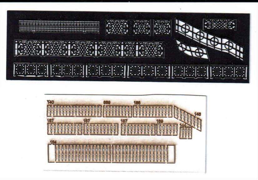 Zámek Lešná - Laserové doplňky - zábradlí