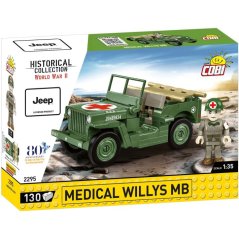 Jeep Willys MB - sanitka WWII  - Plastová stavebnica COBI