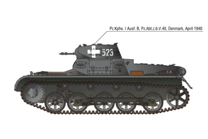 German Panzer I Ausf.B & Motorcycle 1/35
