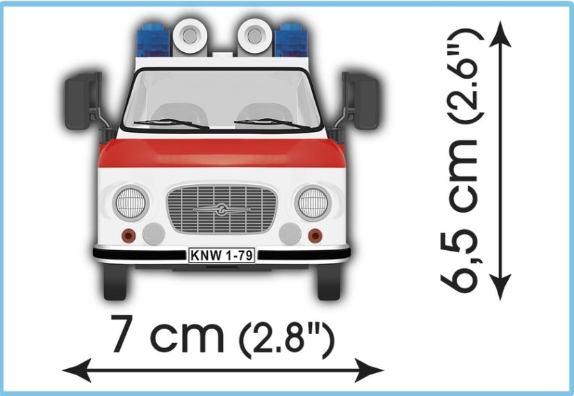 Barkas B1000 Sanitka - Plastová stavebnice COBI