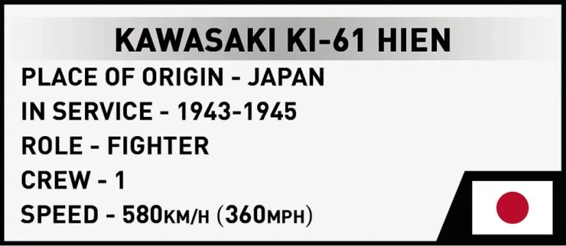 Kawasaki Ki-61 Hien WWII - Plastiková stavebnica COBI