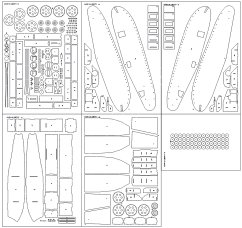 Mark VIII Liberty - Laserové doplňky - kostra, díly kol, detaily