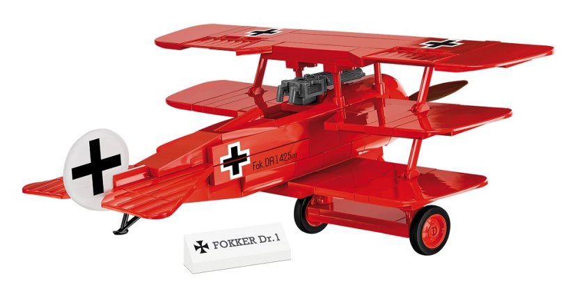 FOKKER Dr. I - Rudý Baron  WWI - Plastová stavebnice COBI
