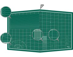 Rezacia podložka - zelená A1, 90x60 cm, 3 mm - skládacia