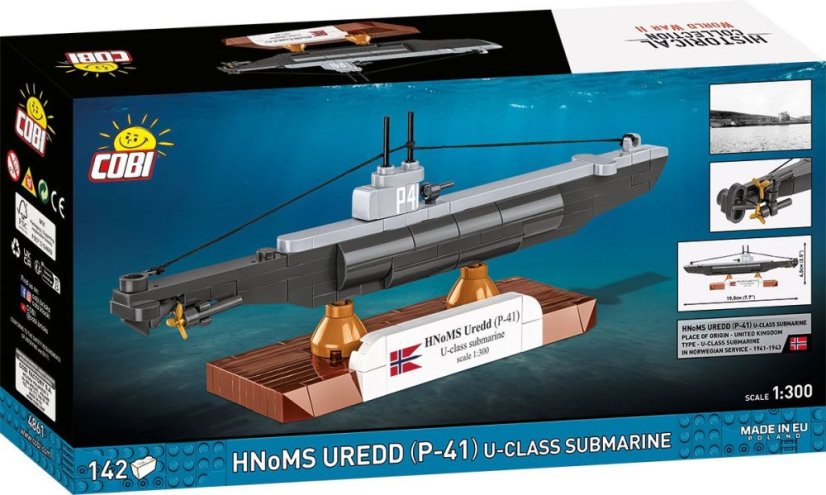 HNoMS Uredd (P-41) U-class ponorka WWII - Plastová stavebnice COBI