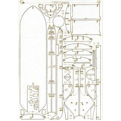 Bojová loď Osage - Laserové doplnky - kostra