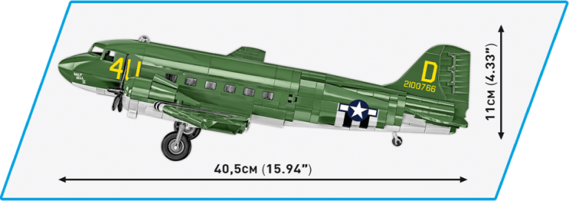 Douglas C-47 Skytrain (Dakota) WWII - Plastová stavebnice COBI