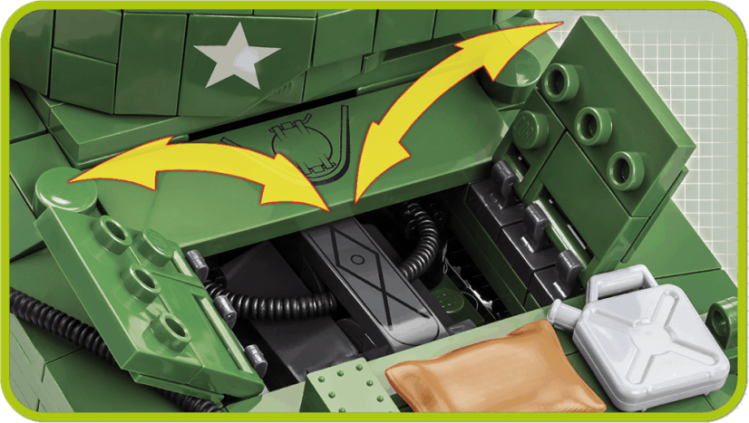 Sherman M4A3E2 Jumbo WWII - Plastová stavebnice COBI