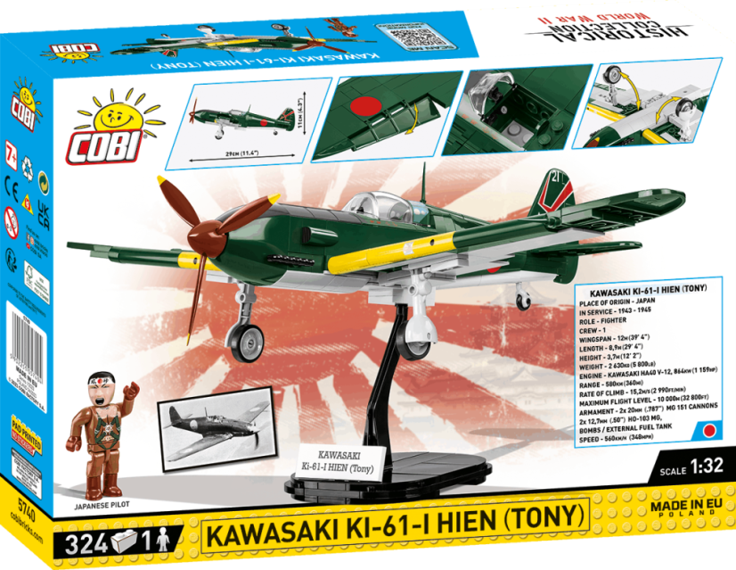 Kawasaki KI-61 I HIEN (Tony) WWII -  - Plastová stavebnice COBI