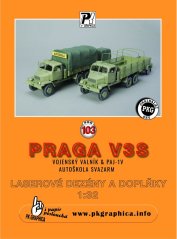 Praga V3S Valník / Autoškola & PAJ-1V - Laserové doplnky - dezény, detaily