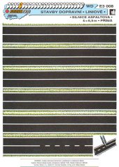 Asfaltová silnice 6,5mm - přímá