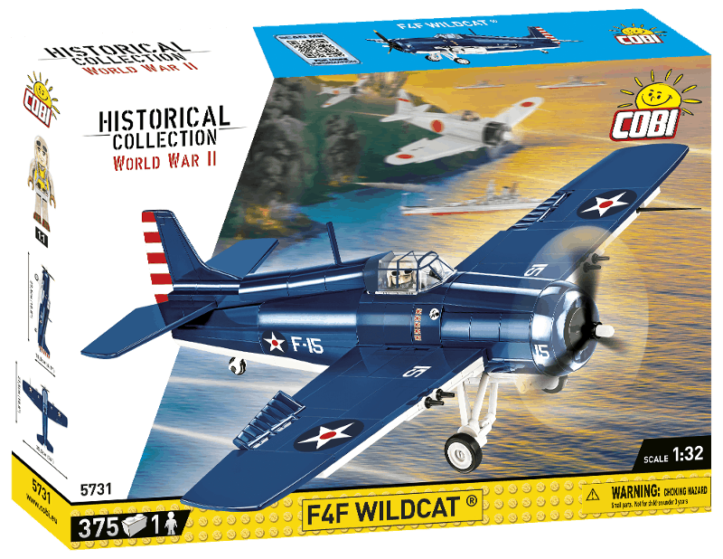 Grumman F4F Wildcat WWII - Plastová stavebnice COBI