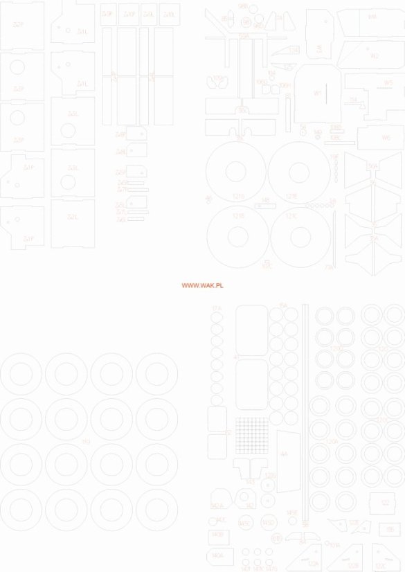 BTR-4E Bucephalus - Laserové doplňky - kostra, díly kol