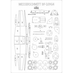 Messerschmitt BF-109 G4 - Laserové doplňky - kostra, detaily