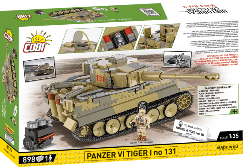 Panzer VI TIGER I 131 WWII - Plastová stavebnica COBI