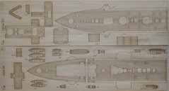 Křižník Guichen 1901 - Laserové doplňky - dřevěná paluba