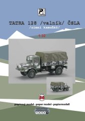 Tatra 128 valník - zimní kamufláž