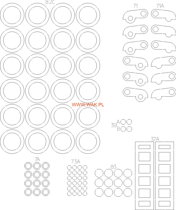 VK 4501 (P) / Tiger Porsche - Laserové doplňky - kostra