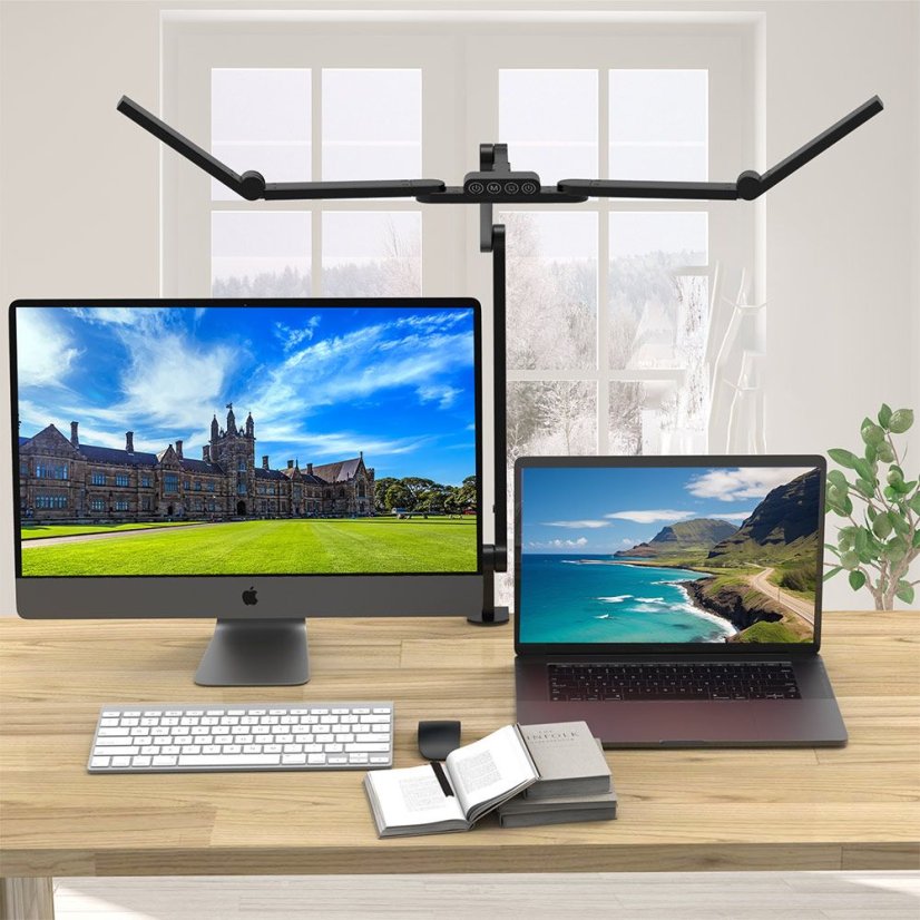 LED stolní pracovní lampa, 24 W, 3000 - 6500 K, stmívatelná