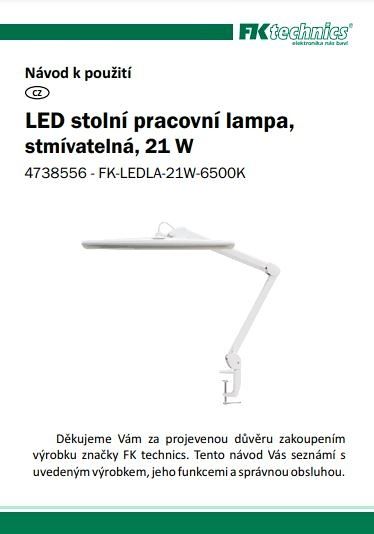 LED desk work lamp, dimmable, 21 W