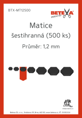 Matice šestihranná, 1,2mm, 500ks