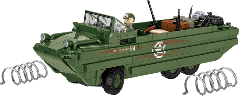 Americké obojživelné vozidlo DUKW Amphibia WWII - Plastová stavebnica COBI