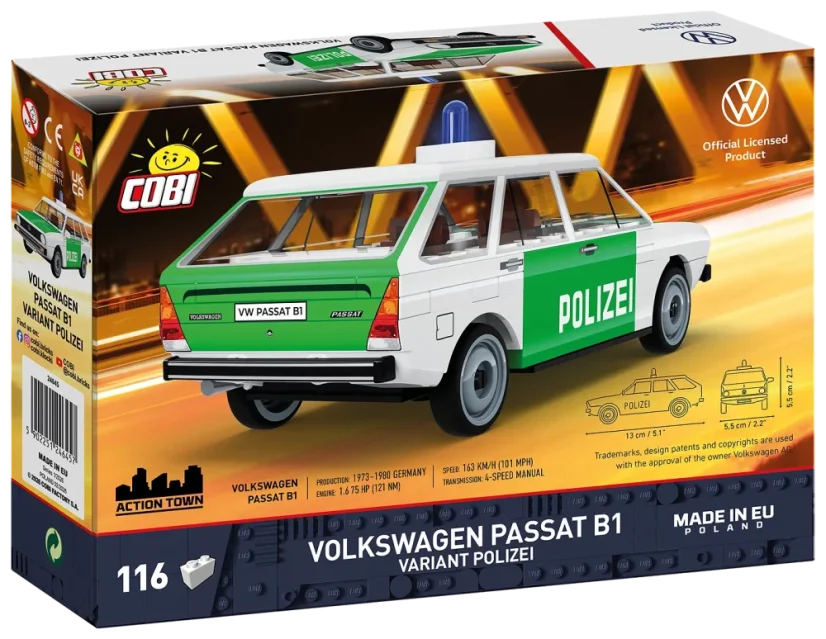 Volkswagen Passat B1 Variant Polícia - Plastová stavebnica COBI