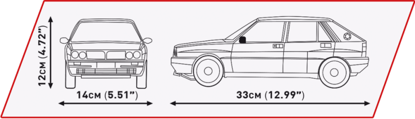 Lancia Delta HF Integrale, 1:12 - Plastová stavebnica COBI