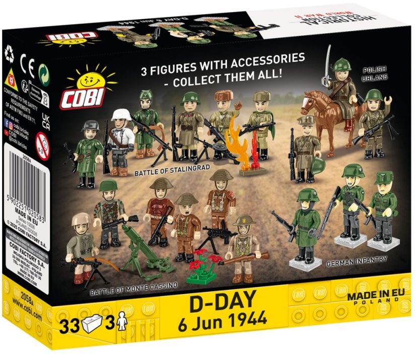 3 figurky s doplňky D-DAY - Plastová stavebnice COBI
