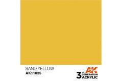 Akrylová farba AK Interactive AK11035 Sand Yellow (pieskovo žltá, 17 ml)