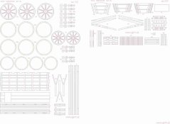 Nemecký sanitný konský povoz - Laserové doplnky - kostra, diely kolies