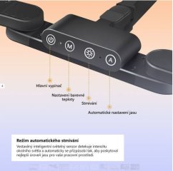 LED desk work lamp, dimmable, 3000 - 6500 K, 24W