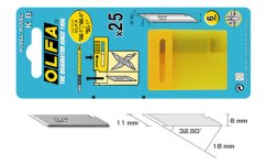 Náhradní čepele do sklapelu Olfa, KB (balení 25ks)