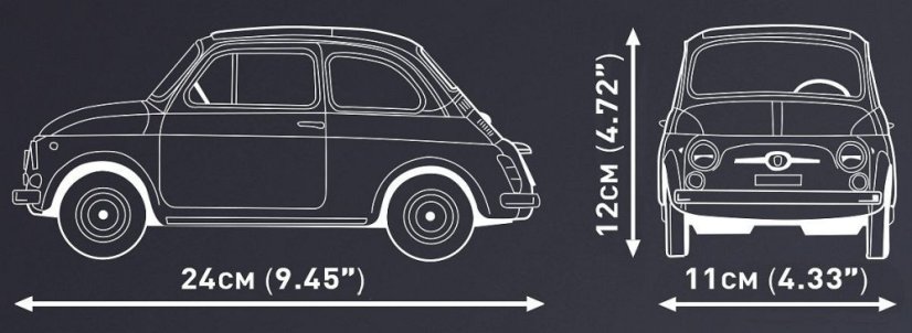 Fiat Abarth 595, EXECUTIVE EDITION 1:12 - Plastová stavebnice COBI