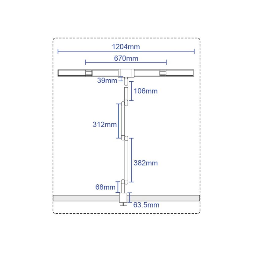 LED stolná pracovná lampa, 36 W, 3000 - 6500 K, stmievateľná
