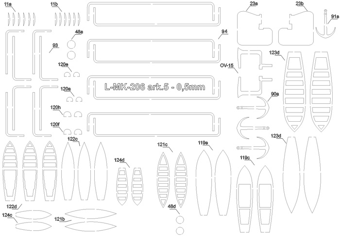 Laserové díly pro Kryštof Kolumbus