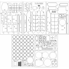 T-34/85M - Laser accessories - skeleton, details