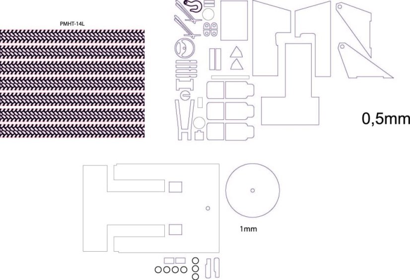 PMHT-14 - Laserové doplňky - dezény, pomocné díly