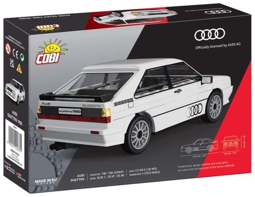 Audi Quattro 1980 - Plastová stavebnice COBI