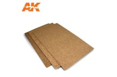 AK Interactive - Cork Sheet 200x300x 1-2-3mm fine grained - 8049