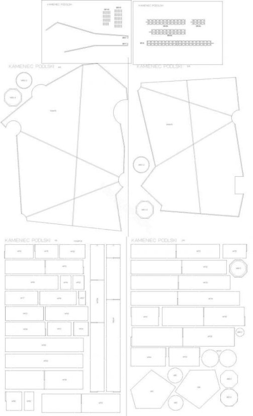 Zámek Podolski Kamieniec - Laserové doplňky - kostra