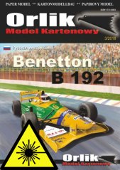 Formule Benetton B 192 - Laserové doplnky - kostra, diely kolies