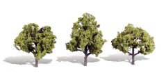 Listnaté stromčeky - Svetlo zelená - 10,1cm - 12,7cm - 3ks